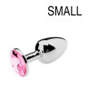 Generique Plug Bijou Strass Rose - SMALL 6.5 x 2.7cm